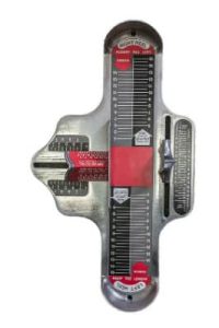A Brannock device for measuring feet for shoes