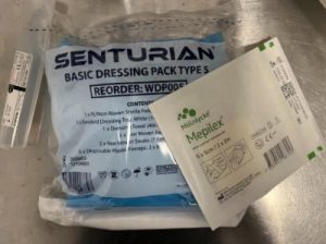 A sterile dressing pack