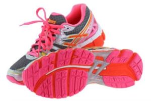 An example of a curved lasted shoe.