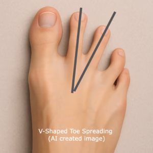Toes Separating in V Shape