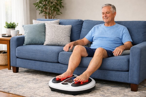 Man using a circulation booster